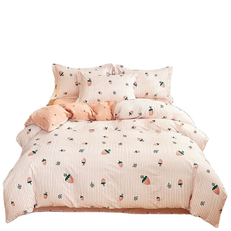Multi Colors 100% Cotton Double Bedding Set King Size Duvet Cover for Home Hotel