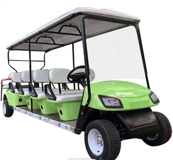 Green Color All Terrain Off Road Golf Cart Electric Lightweight Golf Buggy 10 Person