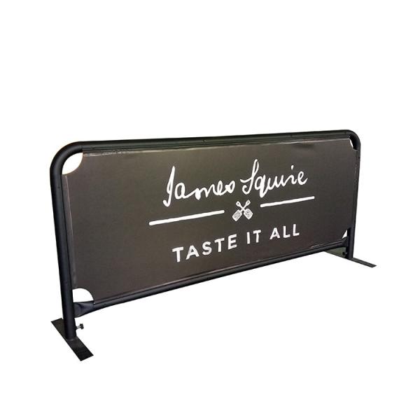 Buy cheap Outdoor 200*90cm Coffee Shop Barriers Silk Screen Printing PVC Cloth Restaurant Equipment from wholesalers