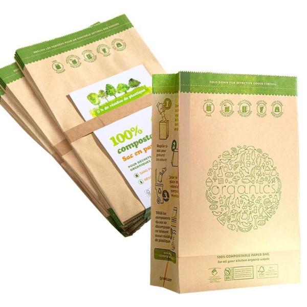 Buy cheap Gravure Printing Brown Kraft Paper Bag for Kitchen Garbage Packaging in Industrial from wholesalers