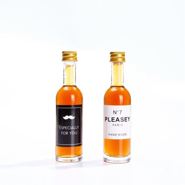 Buy cheap 50ml Mini Glass Wine Bottles Whiskey Glass Bottles With Aluminum Lids from wholesalers