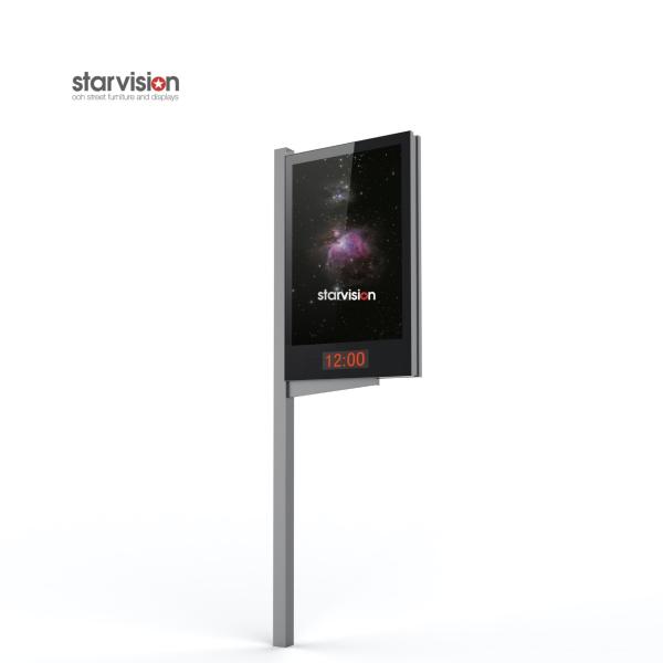 Buy cheap Pole Mount Galvanize Steel 80W 1500Lux City Light Poster Led Display For Roadside from wholesalers
