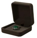 Brown Printing Jewelry Velvet Box Elegant Design For Ring / Bangle Gift Storage