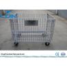 Buy cheap Hot sale Anti-corrosion wire mesh container, foldable storage cage with wheels from wholesalers