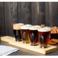 Buy cheap Handmade 5oz Craft Beer Tasting Kit , Craft Beer Glasses Set With Wooden Paddle product