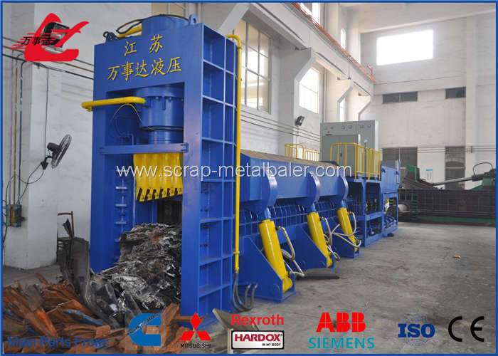 630 Ton Automatic Hydraulic Scrap Car Shear Baler Machine 6m Length Press Room 20 Ton / h