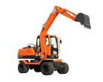 6 Ton Small Wheel Excavator With Gear Pump 0.25m3 Bucket XY65W-8