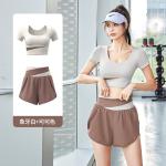 Summer Patchwork Yoga Suit Outdoor Fitness Suit Nude Feeling Traceless Sports