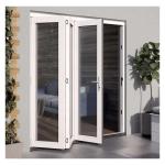 Exterior Aluminum Glass Folding Door Soundproof Air Tight Glass Patio Folding