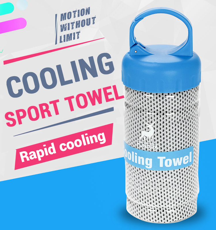 OEM ODM Instant Cooling Custom Gym Towel Odor Resistant Plain Dyed Rapid Cooling