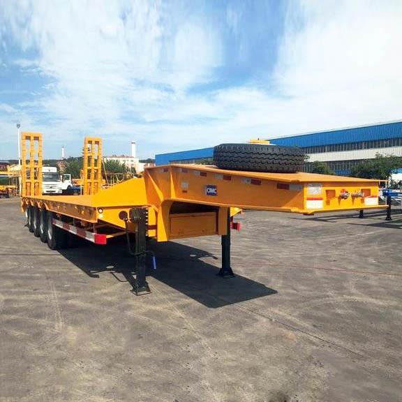 Buy cheap CIMC 4 Axle 100T Excavator Low Bed Truck Trailer from wholesalers