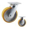 Buy cheap 125mm PU Wheel Top Plate Braked Swivel Castors Tread On Type from wholesalers