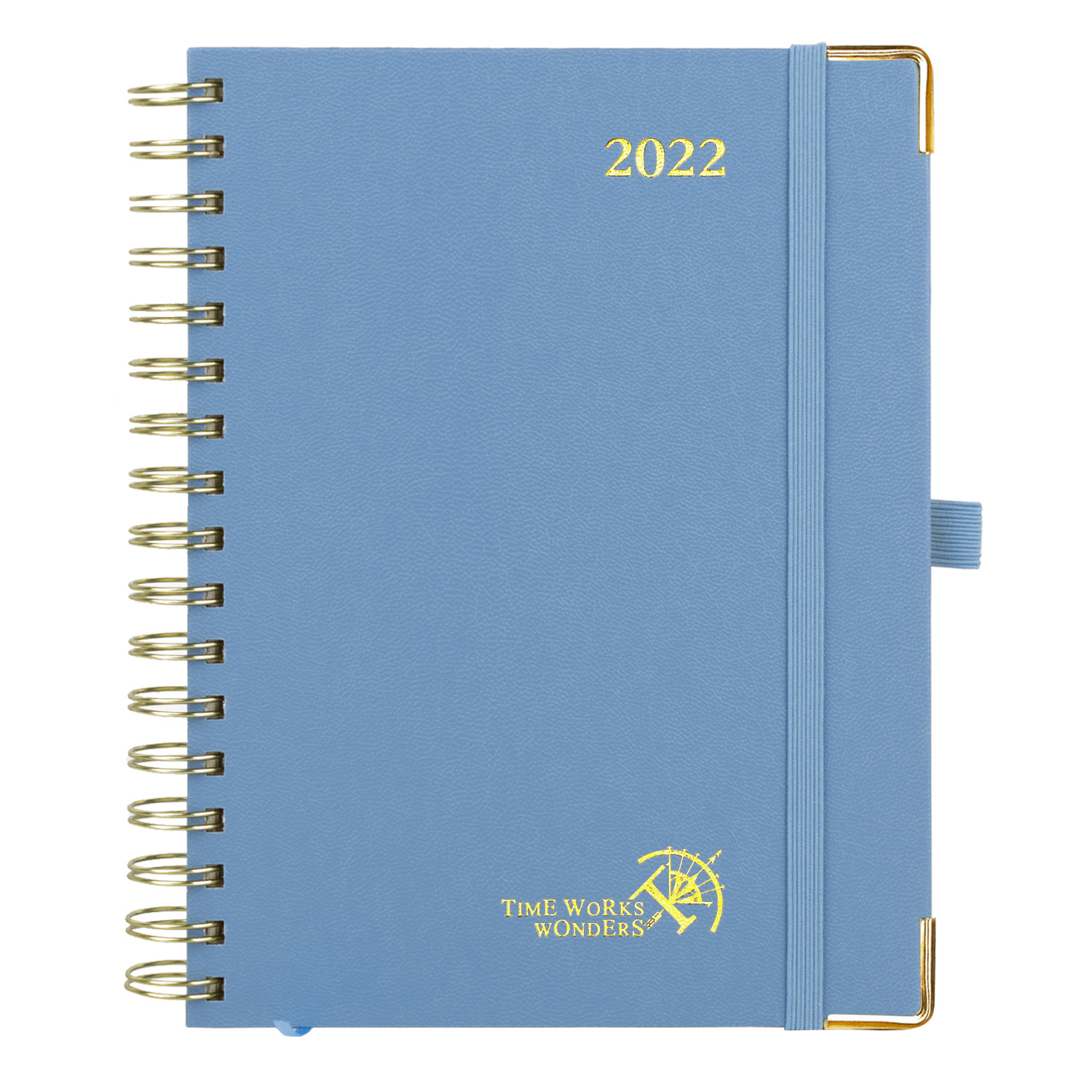 8.75''X 6.63'' Light Blue Planner Personalised 2 Page Per Week Agenda