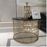 Buy cheap luxurious hotel furniture bedroom stainless steel metal base gold mirror finish from wholesalers