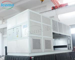 China 37.5KW Cooling Capacity Direct Cooling Block Ice Machine with Stainless Steel Plate Evaporator on sale