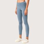 Nude Feeling 80% Fabric Yoga Clothes For Women Black Leggings With Pockets