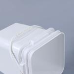 Plastic Handle 5 Gallon Black Square Plastic Bucket for Customize LOGO Custom
