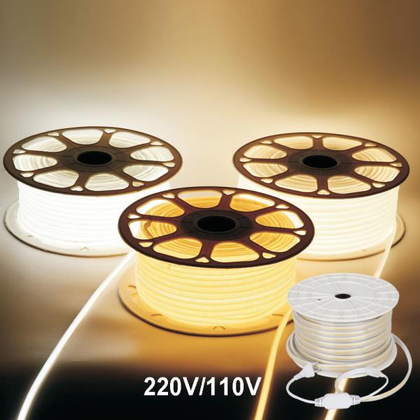 Buy cheap High Voltage 110V 220V Indoor Outdoor Waterproof IP65 LED Cob Strip Lights For Shopping Mall Home Decorations from wholesalers