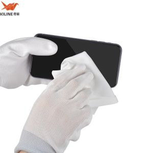 Buy cheap Class 1000 Polyester Cleanroom Wipes 9x9 White 110gsm product