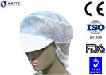 Peak Disposable Medical Caps Stitched Band Repels Fluids With Hair Net