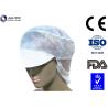 Buy cheap Peak Disposable Medical Caps Stitched Band Repels Fluids With Hair Net from wholesalers