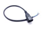 High quality 3pin C14 black extension power cord without stopper 0.5m-10m copper