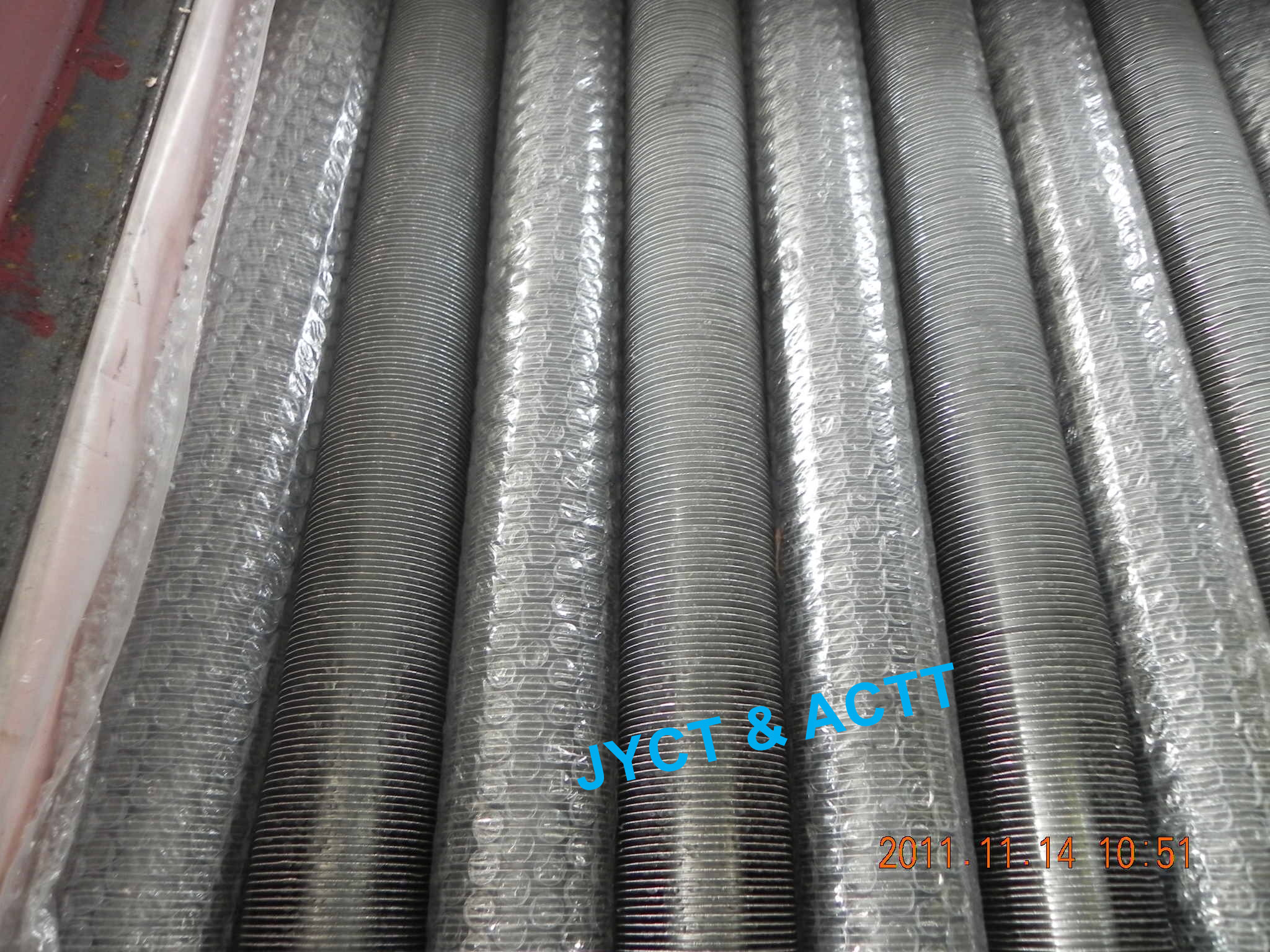 Heat Exchanger Extruded Fin Tube SA179 SMLS 25.4mm OD * 2.77mm THK * 5970mm LG
