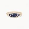 Buy cheap Handmade 18K Gold Plated Midnight Blue Enamel 925 Sterling Silver Round Brilliant CZ Stacking Ring for Girls from wholesalers