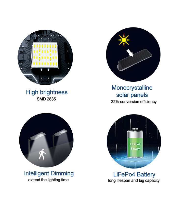 KCD Durable Body Outdoor Highway Pathway Waterproof IP65 400W 500W All In One Solar Street Lights Solar Induction