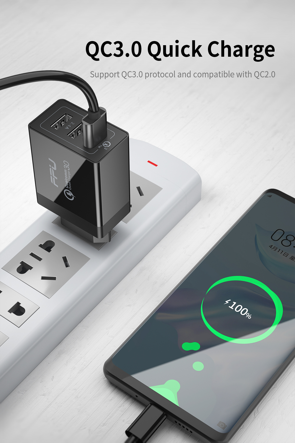 Essager Fangbo 30W Quick Charge 3.0 Type C USB C Phone Charger for iP Samsung Xiaomi