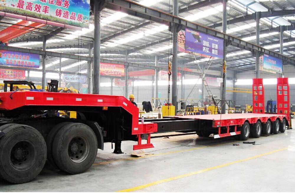 3 Axle Extendable Low Bed Semi/Truck Trailers with 11.00r20 12r22.5 315 385 Tires