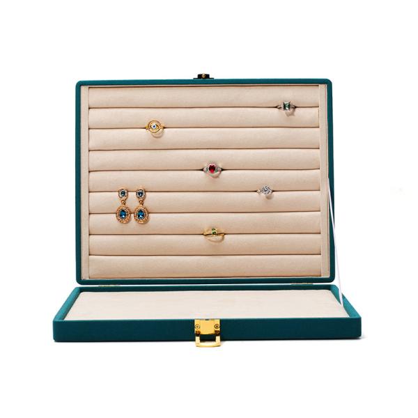 Buy cheap Portable Jewelry Storage Box Customized Green Earrings Stud Earring Box for Travel from wholesalers