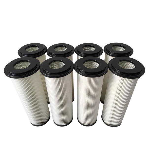 Buy cheap 30 Micron Pleated Filter Cartridge Glass Fiber 95% Cleaner Dust Removal Filter from wholesalers