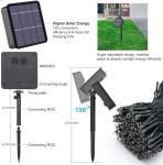 78.7ft 8 Modes Copper Twinkle LED Solar Fairy Lights