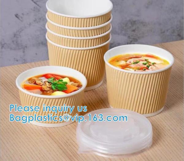 Buy cheap Eco Friendly, Oil Resistant, Salad Soup Rice Noodles Bowl, Bamboo Pulp, Disposable, Kraft Paper Bowl Lid from wholesalers