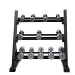 Gym Equipment Commercial Fitness Free Weight Rack Dumbbell Rack 3 Tier