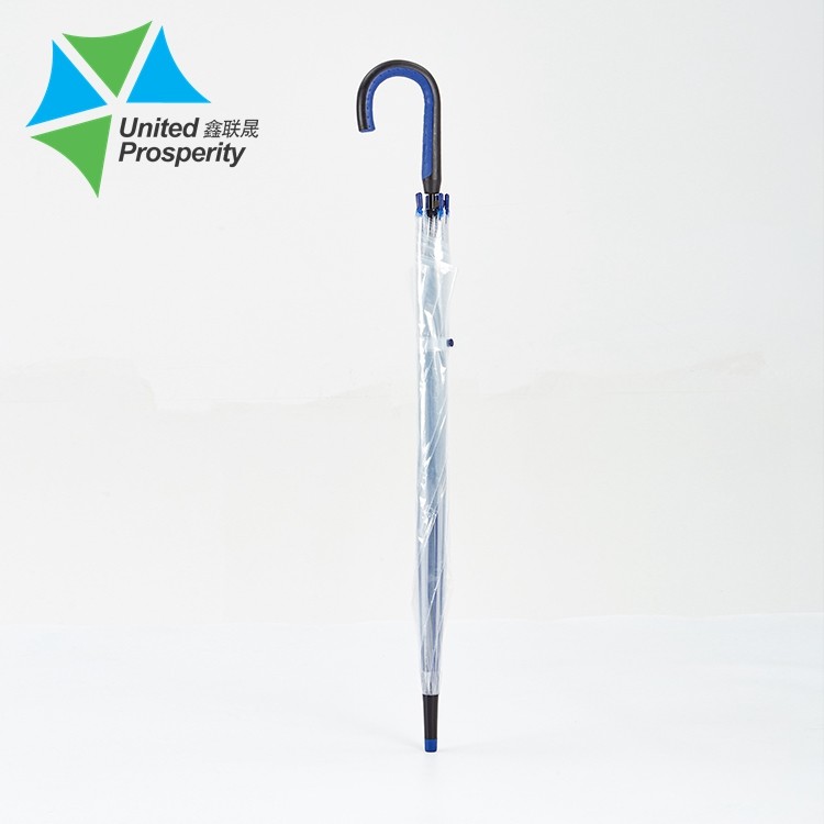 23inches 8K Colorful Umbrella Handle Colorful Frame Transparent Rain Umbrella