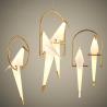 Buy cheap Nordic Gold Bird Cage pendant light Living room Bedroom Perch origami bird chandelier(WH-MI-127) from wholesalers