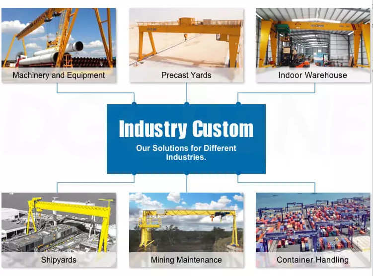 Wire Rope 5 Ton Overhead Travelling Gantry Crane