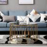 Buy cheap Round Stainless Steel Frame Tempered glass top End Table Coffee table from wholesalers