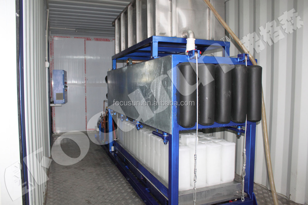 1T 2T 3T 5T 10T 15T 18T Containerized Block Ice Plant With Imported Compressor
