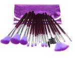 Purple 16pcs Cosmetic Makeup Brush Set Eco Friendly Painting Wood