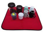 Terry Cloth All Polyester 22x19in Red Eco-Friendly Dish Drying Mat