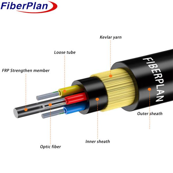 Buy cheap Fibra Optica Good Quality ADSS Single Mode Aramid Yarns Fiber Optic Cable from wholesalers