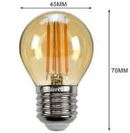 G45 4W Amber LED Filament Bulb E27 230V Vintage LED Edison filament light Bulb