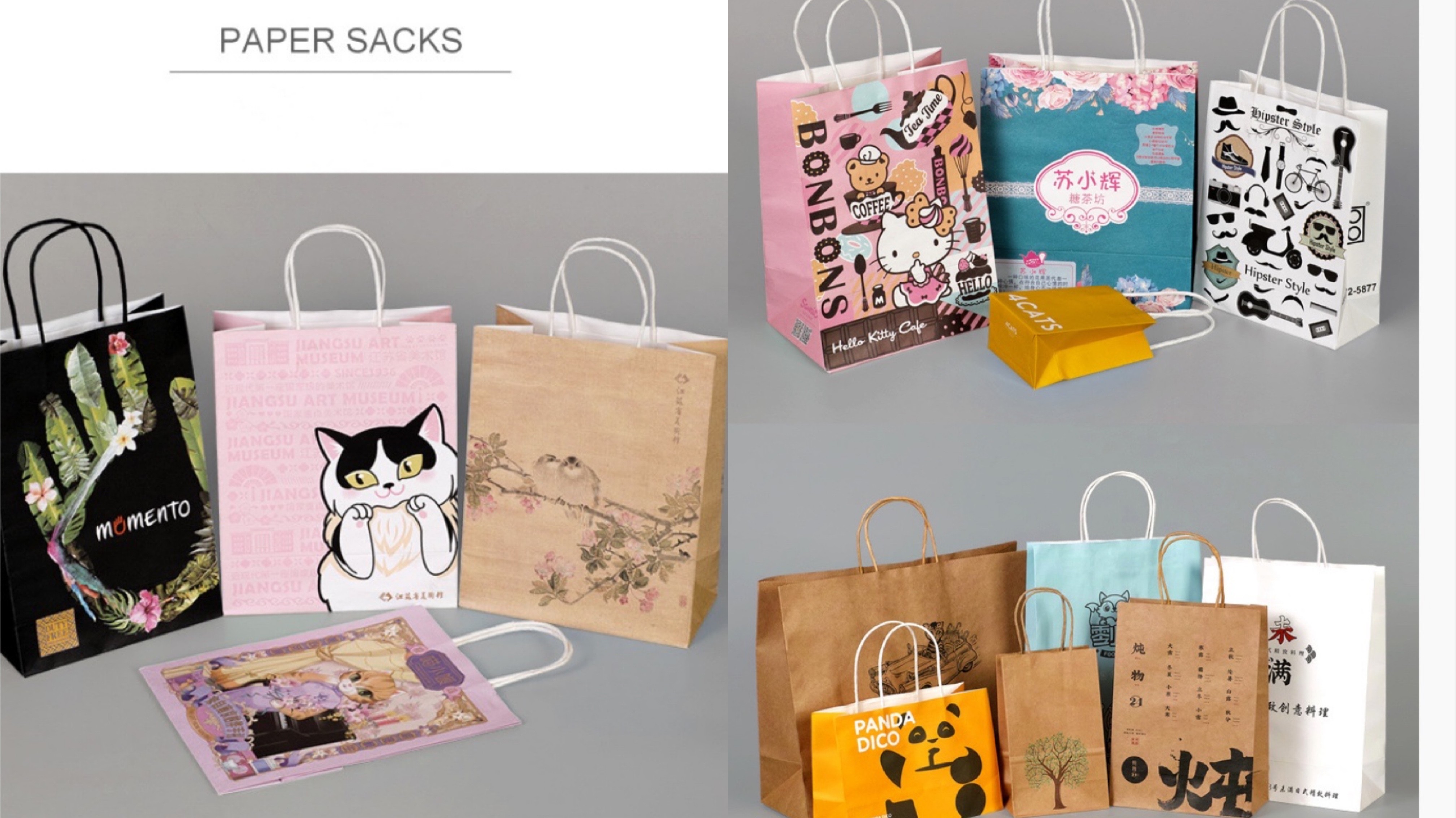 Reinforced Handle 32x11x25cm Brown Kraft Paper Bags 100% Recyclable