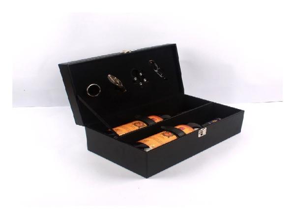 Buy cheap Custom Luxury Wooden Wine Box Pu Leather Material ISO9001 2008 Certification from wholesalers