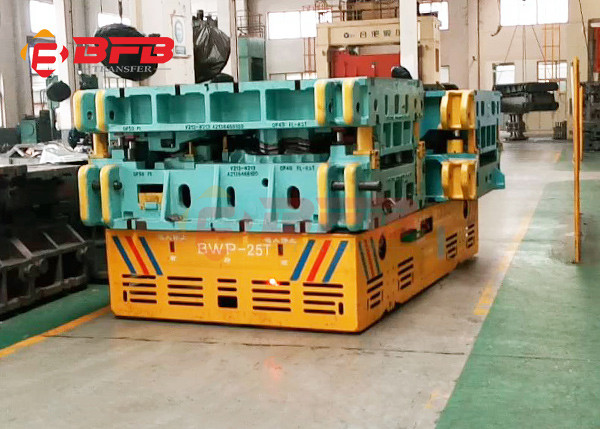 30T Steerable Heavy Duty Die Cart On Cement Floor