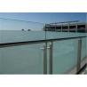 Buy cheap Commercial Frameless Glass Deck Railing Systems Stainless Steel Round Post from wholesalers