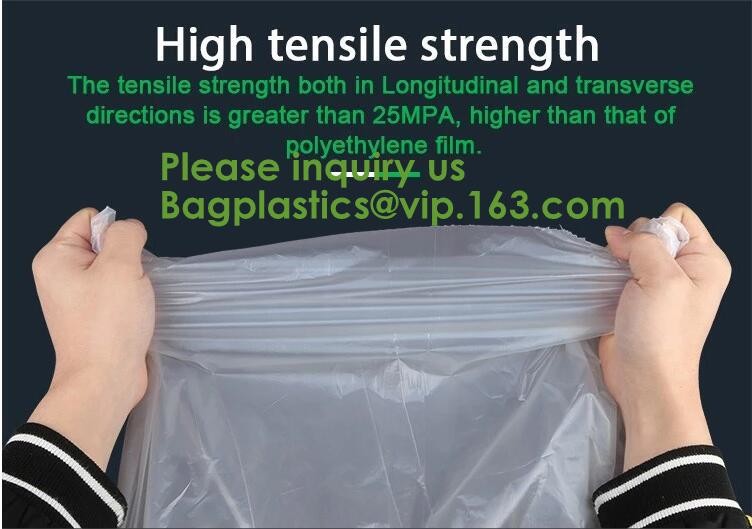 Manufacture 100% biodegradable Home compost or OK compost Durable Supermarket food waste garbage bags, bagease, package